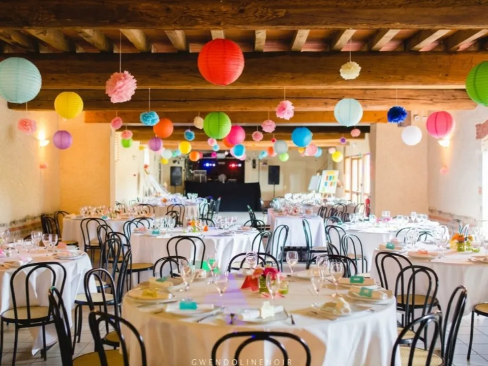 Domaine du Petit Chambard Villeneuve ferme XVIIIe Dombes préau cour intérieure gîtes lieu de mariage Ain abordable