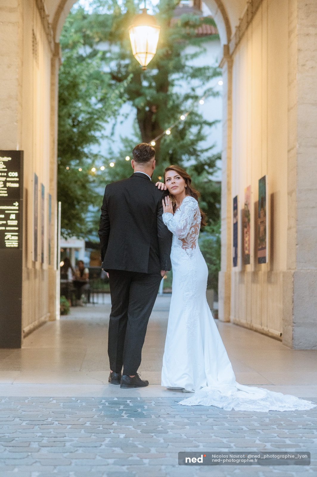 Photo mariage couple galerie voûtée Lyon